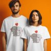 Mochi Cat Couple - T-shirt thd
