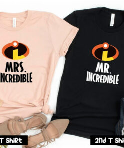 Mr and Mrs Incredible Couples T Shirt SV