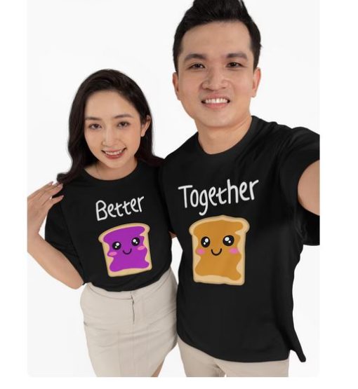 Peanut Butter and Jelly Couple Shirts thd