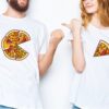 Pizza T shirt couple thd