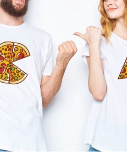 Pizza T shirt couple thd