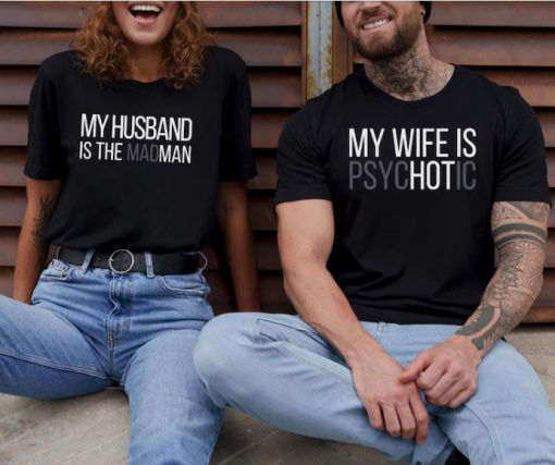 Sarcastic Spouse Psychotic Couples Tees CE
