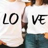 Set LO & VE Print Romantic Couple T-Shirt thd