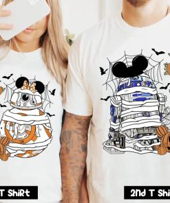 Star Wars Halloween BB8 and R2D2 Mummy Couple T Shir SV