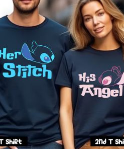 Stitch and Angel Couple T Shirt SV