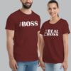 The Boss The Real Boss Couple T-Shirts thd