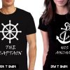 The Captain His Anchor Couple T Shirt SV