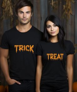 Trick Or Treat Halloween Matching Couple Tee Shirt ce