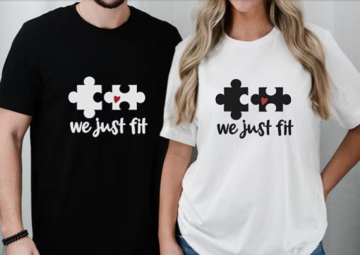 We Just Fit Couples T-Shirt ce