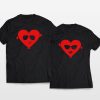 couple heart tshirts thd