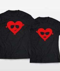 couple heart tshirts thd