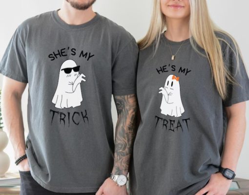 halloween couples she is my trick Shirt ce