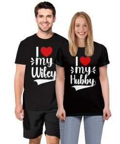 i love my wifey couple t-shirt thd