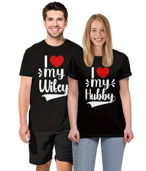 i love my wifey couple t-shirt thd