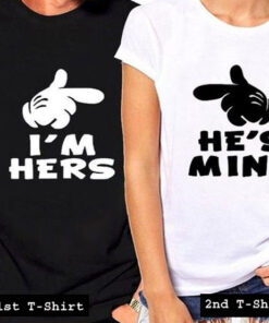 i'm hers hes min couple tshirt