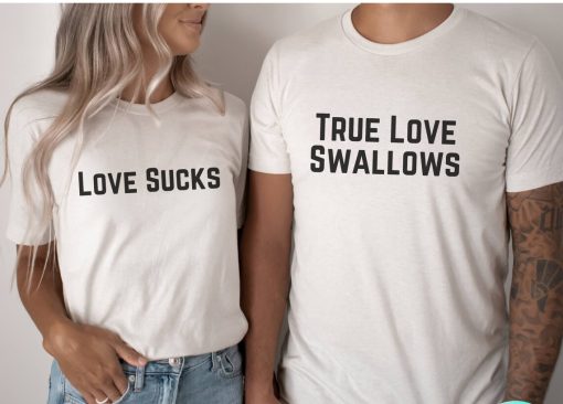 love sucks Funny Couple Shirt thd
