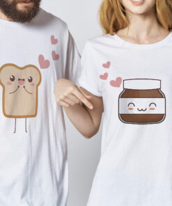 nutella T-shirt couple thd