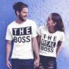 the boss the real boss T-shirt couple thd