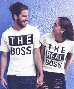 the boss the real boss T-shirt couple thd