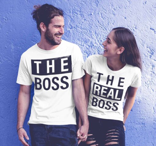 the boss the real boss T-shirt couple thd