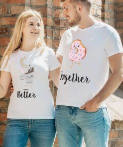 Better Together Coffee and Doughnut T-Shirt thd