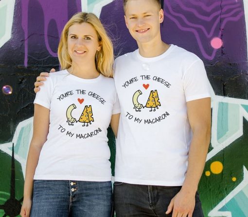 Cheese & Macaroni Couple T-Shirts thd