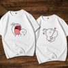 Couple White Cartoon T Shirt Ce