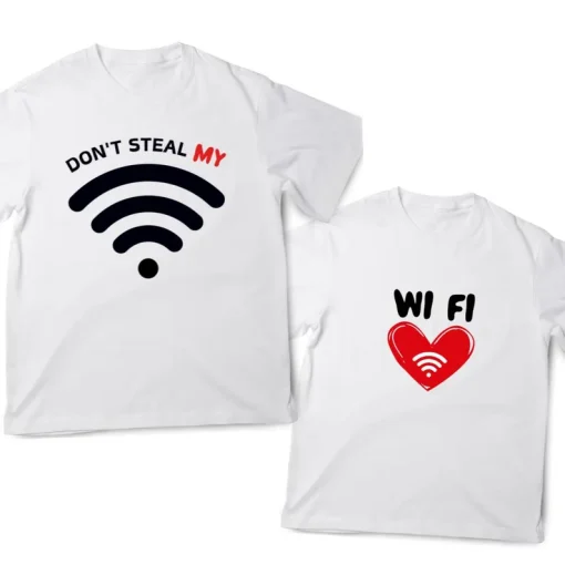 Don't Steal My WI FI Couple T-Shirt