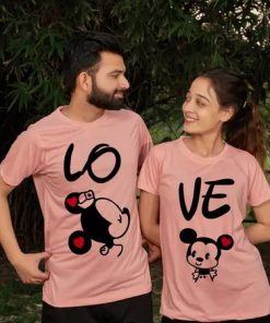 Ellegory Pretty Retro Couple Tshirts thd