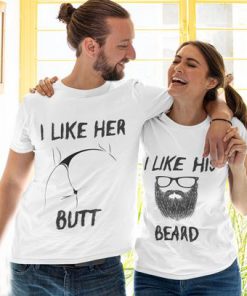 I Like His Beard I Like Her Butt Shirt thd