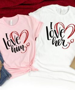I Love Her P Love His D shirt thd