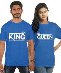 King & Queen T-Shirt For Couple thd
