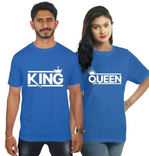 King & Queen T-Shirt For Couple thd
