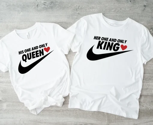 King and Queen Couples T-Shirt