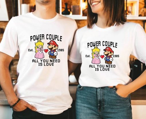 Mario Valentines Day Shirt thd