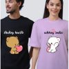 Milk & Mocha Oversized Couple T-Shirts thd