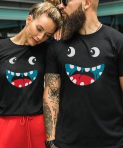 Smily Face Couple T-Shirts thd