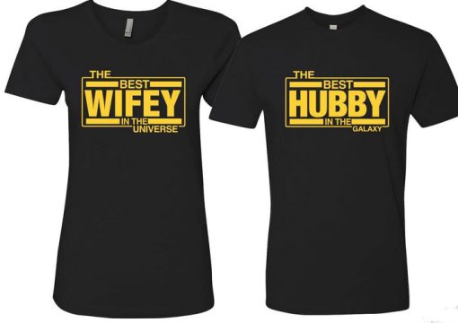 The Best Hubby The Best Wifey Couple T-Shirt thd