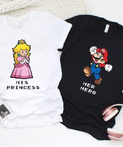 Her Hero and His Princess Matching Couples T-Shirts