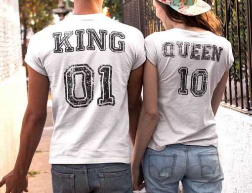 king queen couple tshirt thd