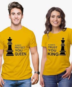Always Protec Trust King Queen Couple T-Shirts thd