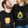 Avocado And Toast Matching Couple T-shirt