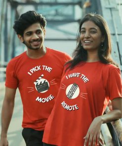 Binge Together Couple T-Shirt thd