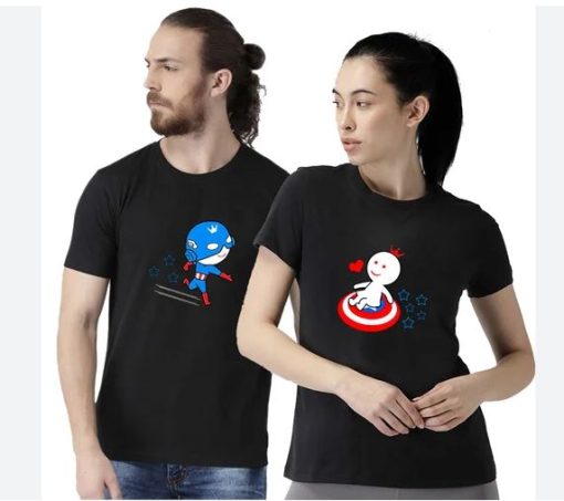 Cool Graphics Printed Couple T-shirt thd
