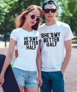 Couple t-shirt He's my better half thd