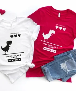 Dinosaur Valentines Shirts for Couples