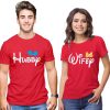 Hubby Wifey Couple Red T-Shirt thd