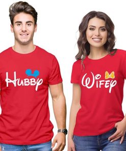 Hubby Wifey Couple Red T-Shirt thd