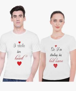 Husband and Wife Couple Tshirt thd
