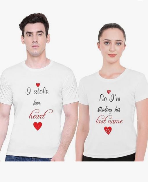 Husband and Wife Couple Tshirt thd